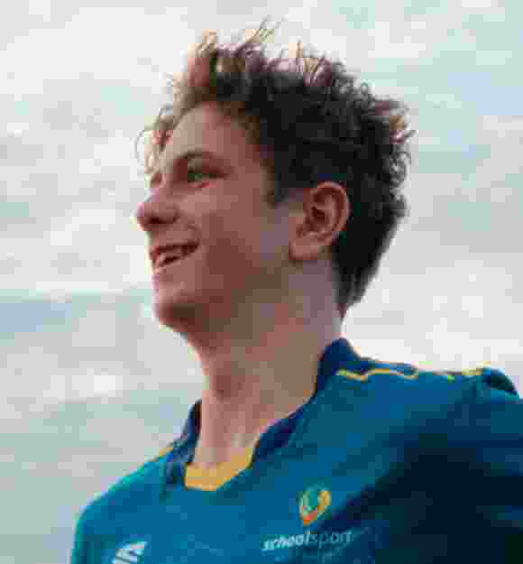Mitchell on a run outdoors