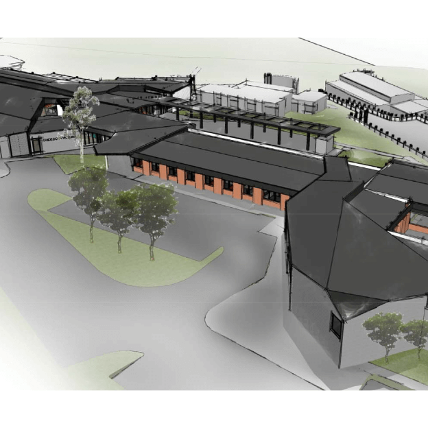 3D render of the new Guide Dogs Victoria campus.