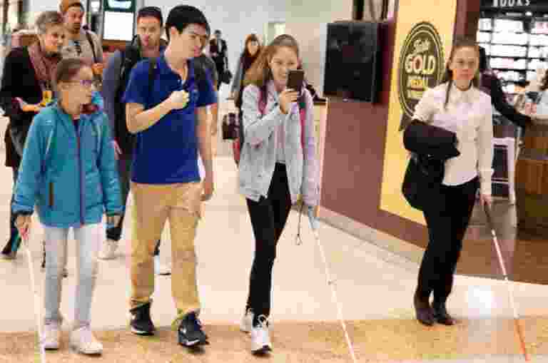 Young clients at Sydney Airport