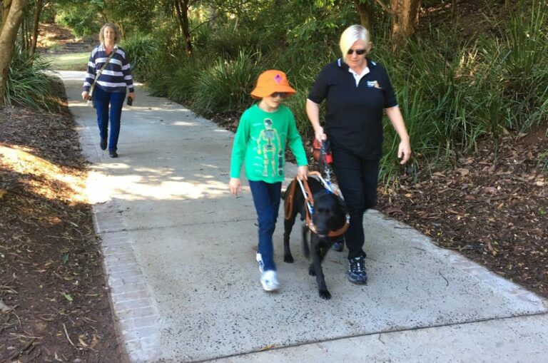 Young people with low vision or blindness ‘test drive’ walking with a Guide Dog