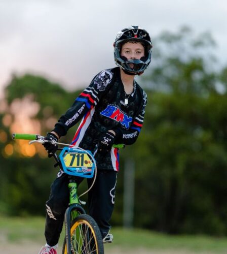 Noah, the bona fide BMX bandit!