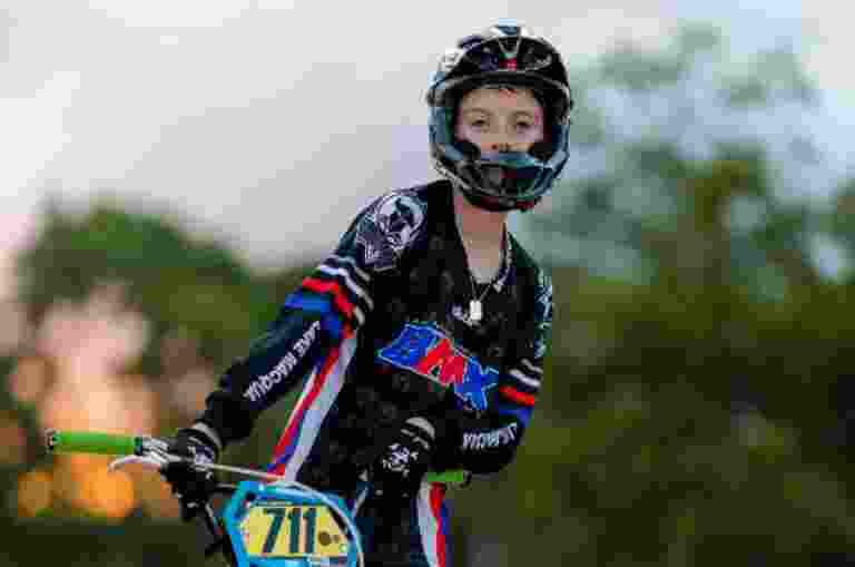 Noah, the bona fide BMX bandit!