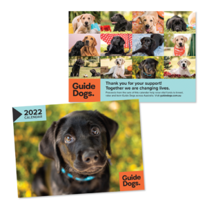 Guide Dogs branded 2022 calendar.