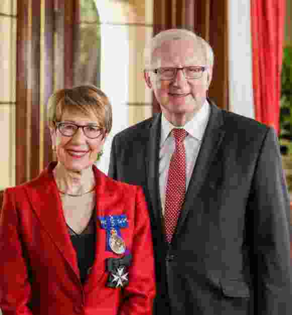 Her Excellency the Honourable Margaret Beazley AO QC Governor of New South Wales and Mr Dennis Wilson
