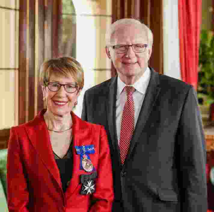 Her Excellency the Honourable Margaret Beazley AO QC Governor of New South Wales and Mr Dennis Wilson