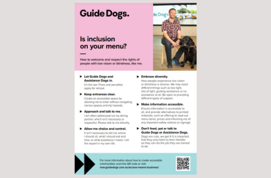 Display the ‘Is inclusion on your menu? poster'. 