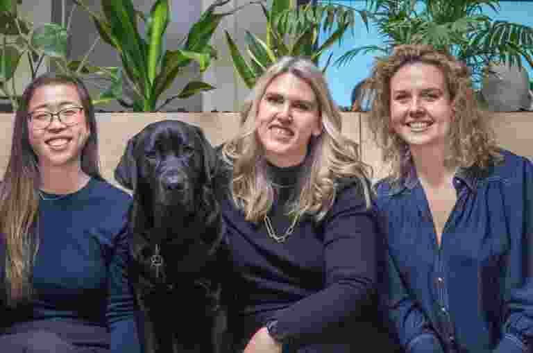 Claudia Chan, Black Labrador Fella, Kristie Lee and Samantha Rosenfels.