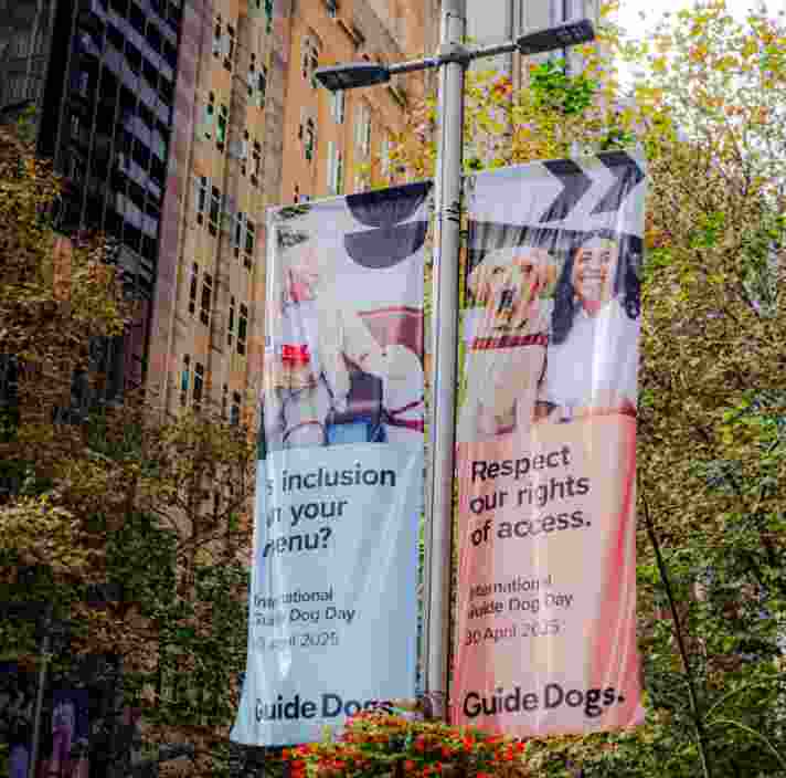 Access means Business banners in Martin Place.