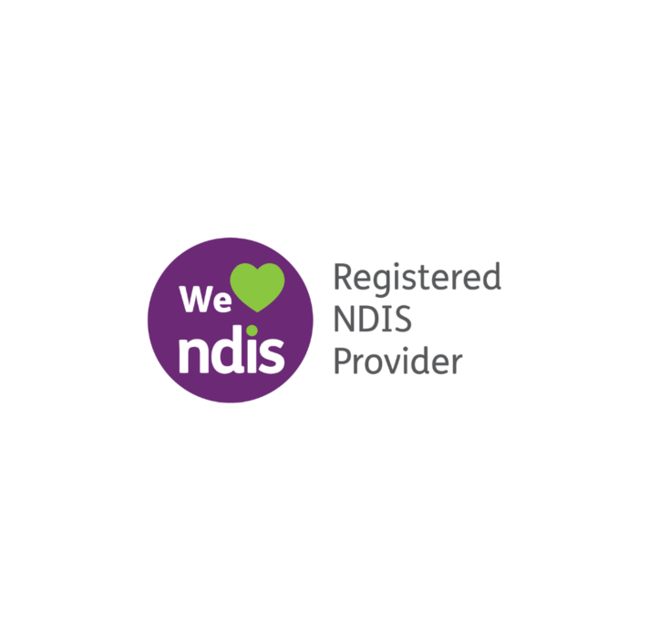 We love NDIS logo. Registered NDIS Provider.