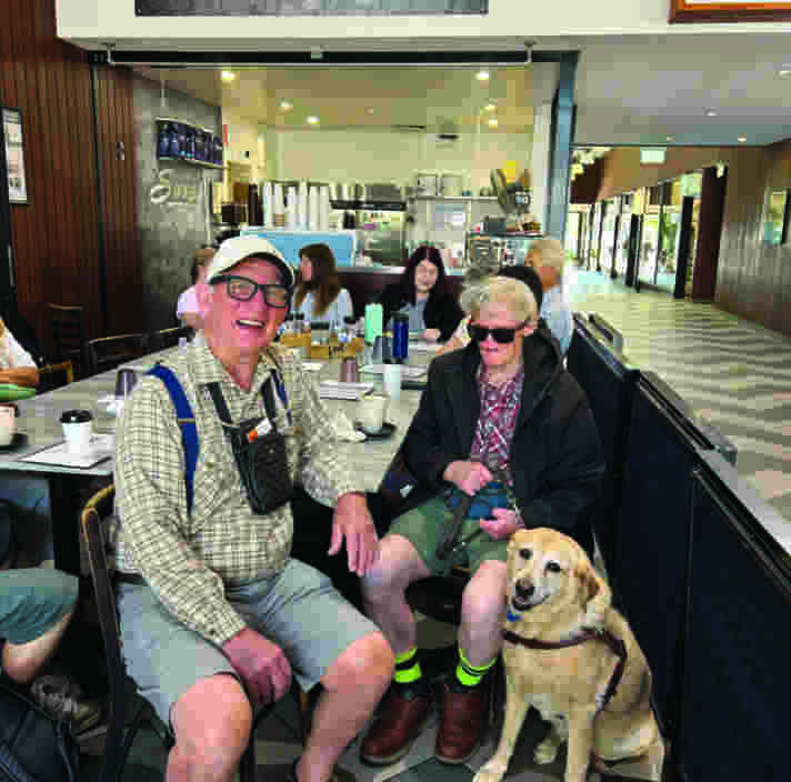Two men at a restuarant