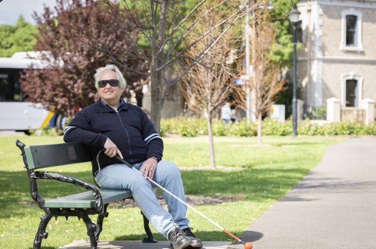 Tech distracted Aussies regularly block the path of white cane users