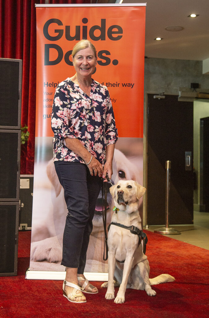 Anne-Marie Caulton and Guide Dog Lucky.