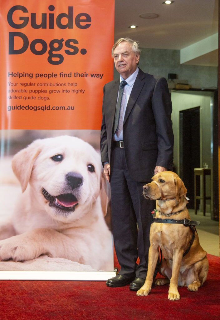 Mike Kingham and Guide Dog Archie.