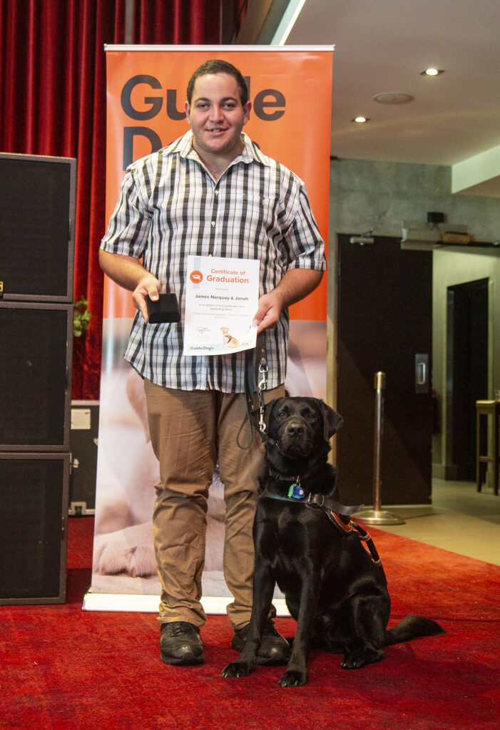 James Norquay and Guide Dog Jonah.