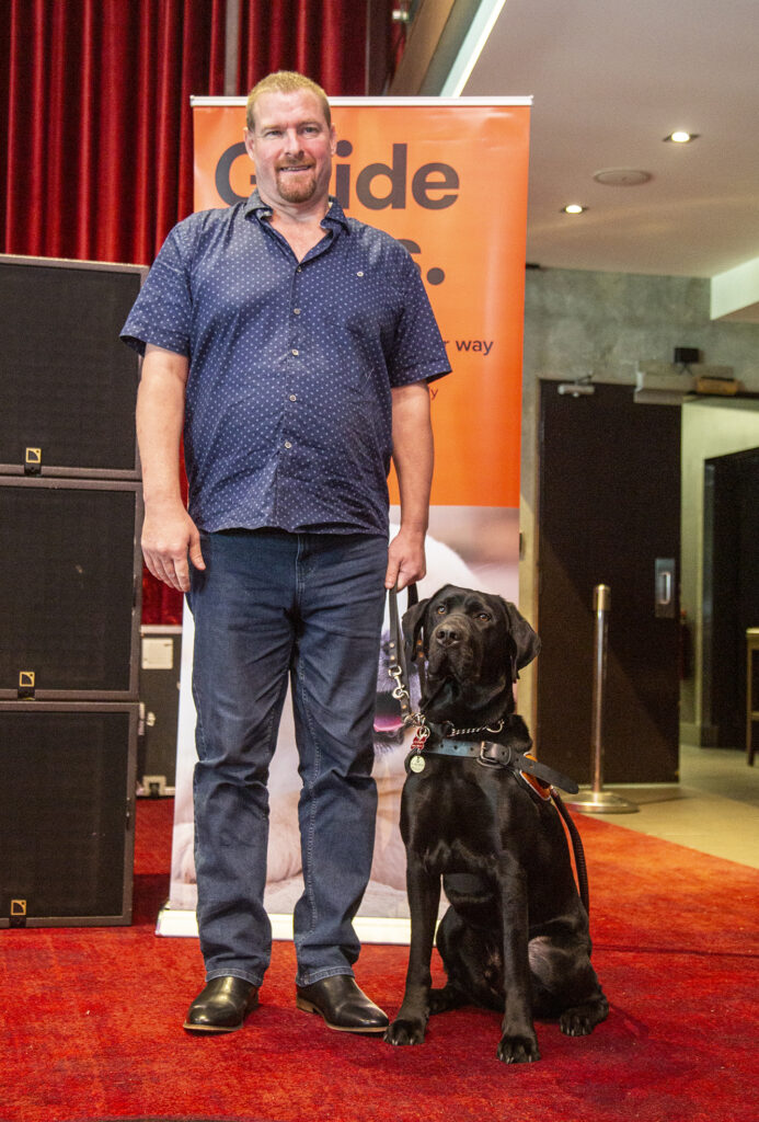 Tim Ray and Guide Dog Granger.