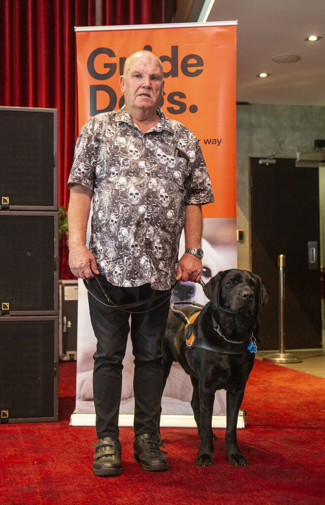 Peter Young and Guide Dog Baxter.