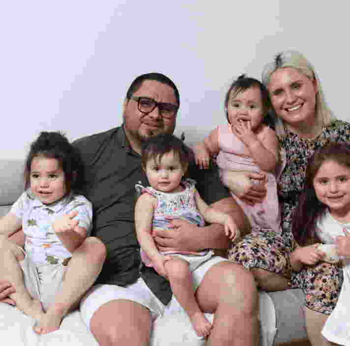 Ebony, Hollie and their family